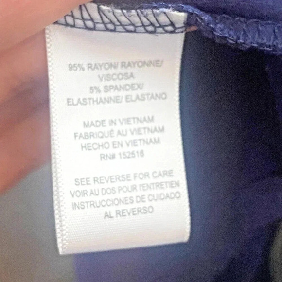 Downing Studio Ladies Pullover Dress Navy Blue Long Sleeve Crisscross Cutouts 1x - Picture 4 of 10